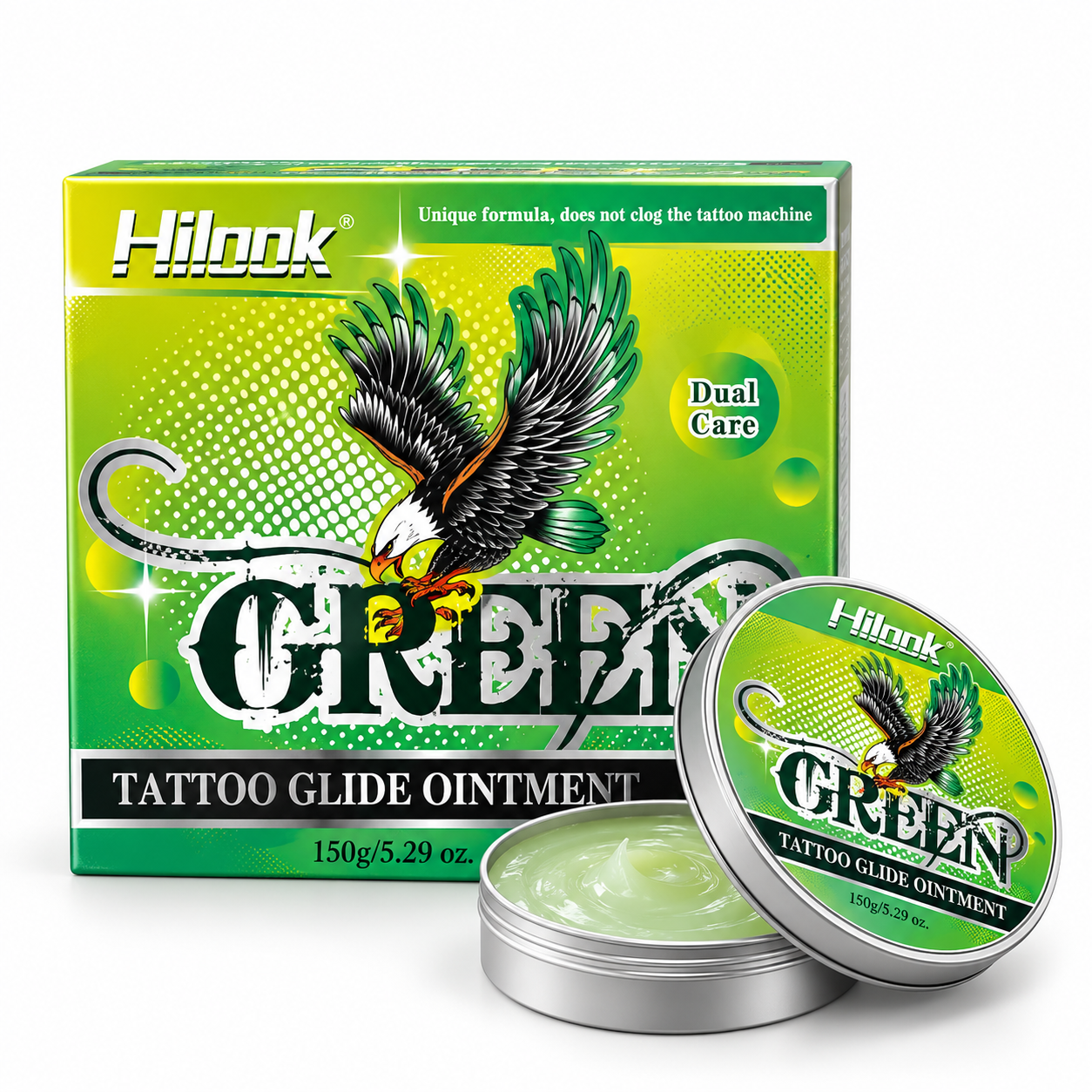 Hilook Green Tattoo Glide Ointment – 150 g (5.29 oz)